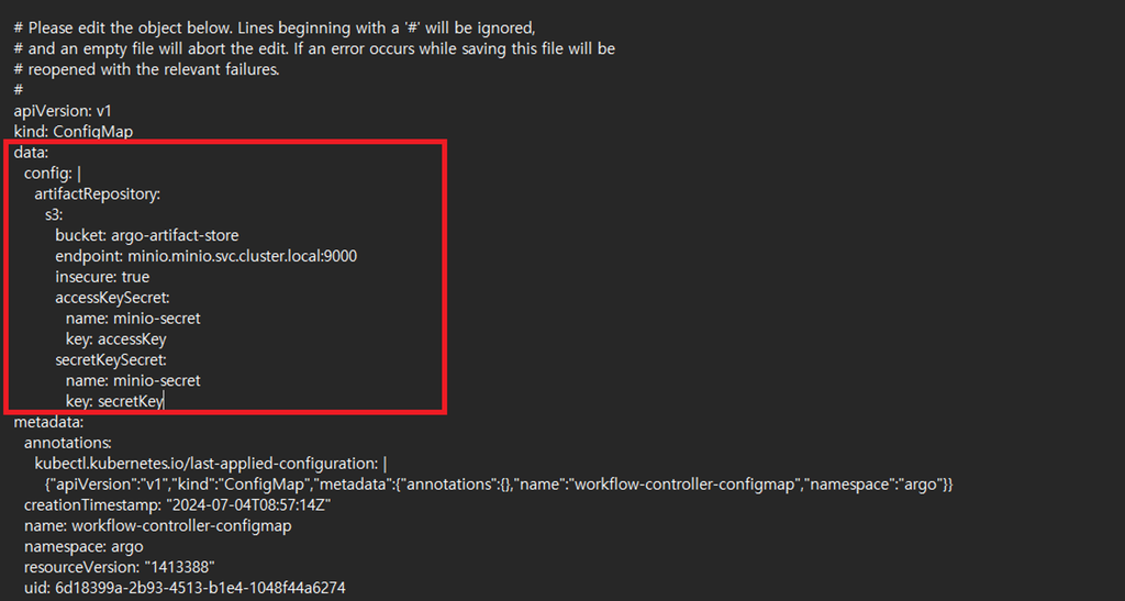 argo-workflow-controller-configmap