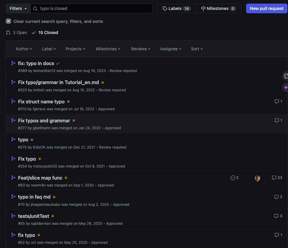grule-typo-pr-search-results